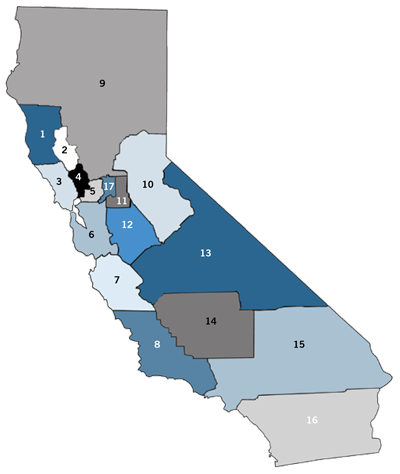 California Grape Crush Report District map